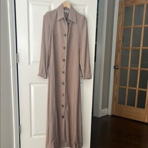 Sajeda Tan Long Crinkle lightweight layering dress/coat Islamic women’s apparel
